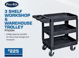 Burson Auto Parts 3 shelf workshop & warehouse trolley offer