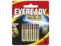 Eveready Gold Alkaline AAA Batteries 4 Pack