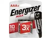 Officeworks Energizer MAX AAA Alkaline Batteries 4 Pack offer