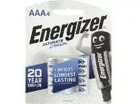 Officeworks Energizer Ultimate Lithium AAA Batteries 4 Pack offer