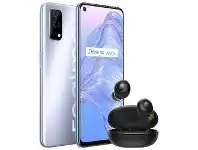 Officeworks Realme 7 5G Smartphone Bundle with Wireless Buds 128GB Silver offer