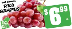 Farmer Jack's Wa grown red grapes offer