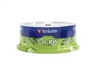 Officeworks Verbatim CD-RW 700MB 4x-12x Ultra Speed Spindle 25 Pack offer