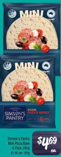 Farmer Jack's Simson's Pantry Mini Pizza Base offer