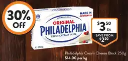 Foodworks Philadelphia Cream Cheese Block offer