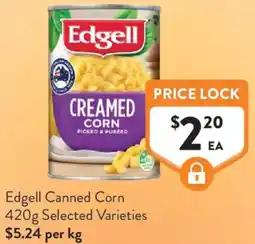 Foodworks Edgell Canned Corn offer