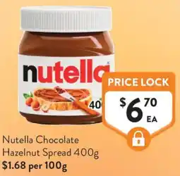 Foodworks Nutella Chocolate Hazelnut Spread offer