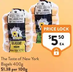 Foodworks The Taste of New York Bagels offer
