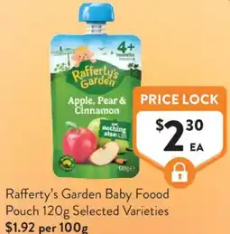 Foodworks Rafferty's Garden Baby Foood Pouch offer