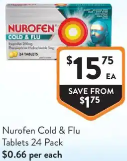 Foodworks Nurofen Cold & Flu Tablets offer