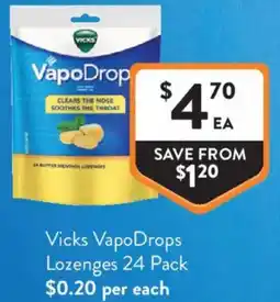 Foodworks Vicks VapoDrops Lozenges offer