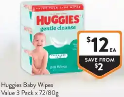 Foodworks Huggies Baby Wipes offer