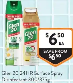Foodworks Glen 20 24HR Surface Spray Disinfectant offer