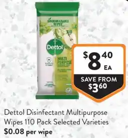 Foodworks Dettol Disinfectant Multipurpose Wipes offer