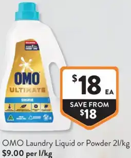 Foodworks OMO Laundry Liquid or Powder offer