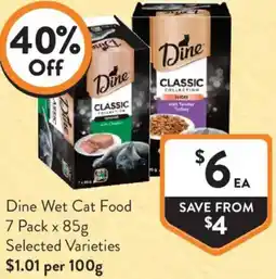 Foodworks Dine Wet Cat Food offer