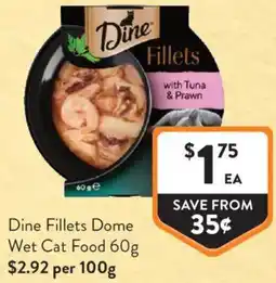 Foodworks Dine Fillets Dome Wet Cat Food offer