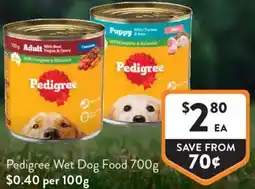 Foodworks Pedigree Wet Dog Food offer