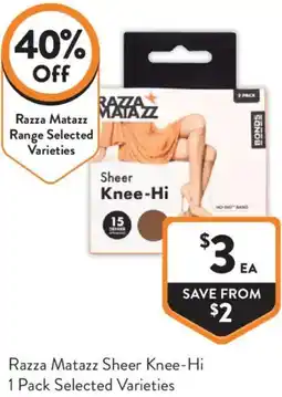 Foodworks Razza Matazz Sheer Knee-Hi offer
