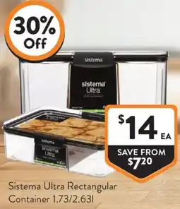Foodworks Sistema Ultra Rectangular Container offer