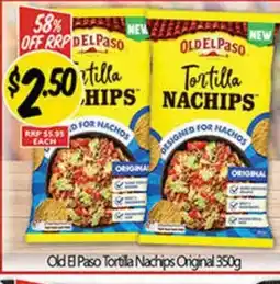 NQR Old El Paso Tortilla Nachips Original 350g offer