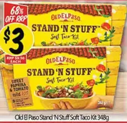 NQR Old El Paso Stand N Stuff Soft Taco Kit 348g offer