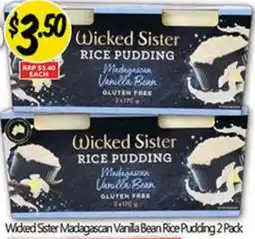 NQR Wicked Sister Madagascan Vanila Bean Rice Pudding 2 Pack offer