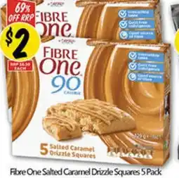 NQR Fibre One Salted Caramel Drizzle Squares 5 Pack offer