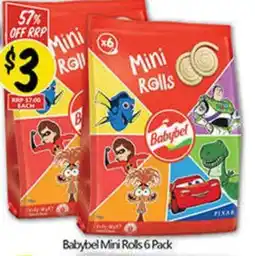 NQR Babybel Mini Rolls 6 Pack offer