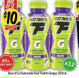 NQR Box of 12 Gatorade Fast Twitch Grape 350mL offer
