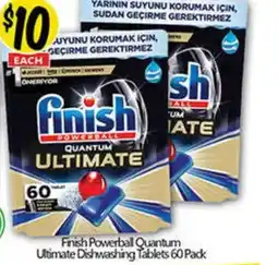 NQR Finish Powerball Quantum Ultimate Dishwashing Tablets 60 Pack offer