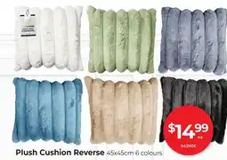 Red Dot Plush Cushion Reverse 45x45cm 6 colours offer