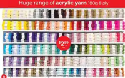 Red Dot Huge range of acrylic yarn 180g 8 ply offer