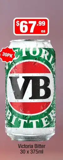 Liquor Stax Victoria Bitter 30 x 375ml offer