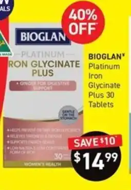Chemist King Bioglan platinum iron offer