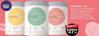 MUMAMOO Stage Premium Infant Formula 0-6 Months, Stage 2 Premium Follow-On Formula 6-12 Months, Stage 3 Premium Toddler Milk
