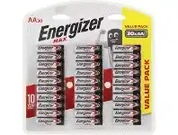 Officeworks Energizer AA Max Batteries 30 Pack offer