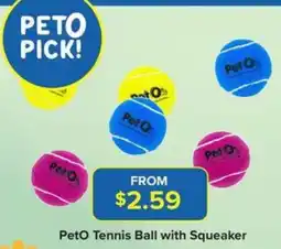 PetO Peto Tennis Ball with Squeaker offer