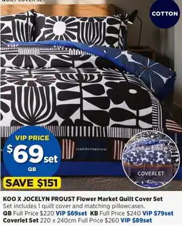 Spotlight Koo x jocelyn proust flower market quilt cover set offer