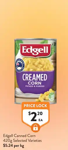 Foodworks Edgell Canned Corn offer