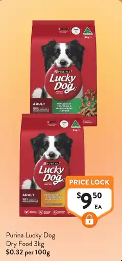 Foodworks Purina Lucky Dog Dry Food offer