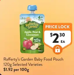 Foodworks Rafferty's Garden Baby Food Pouch 120g offer