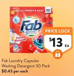 Foodworks Fab Laundry Capsules Washing Detergent offer