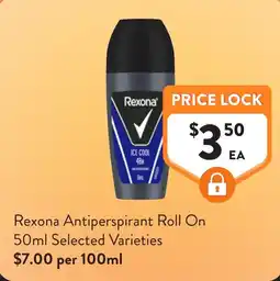 Foodworks Rexona Antiperspirant Roll On offer