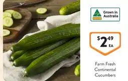 Foodworks Farm Fresh Continental Cucumbers offer