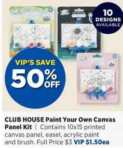 Spotlight Club house paint your own canvas panel kit offer