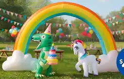 Spotlight Spartys inflatable decorations rainbow offer