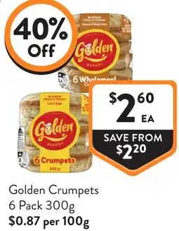 Foodworks Golden Crumpets offer