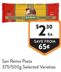 Foodworks San Remo Pasta offer