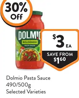 Foodworks Dolmio Pasta Sauce offer
